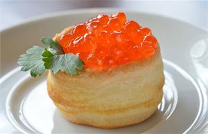 Волованы с красной икрой