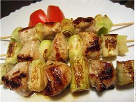 Куриные шашлычки с кабачками