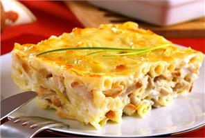 Запеканка с курицей и грибами в мультиварке 