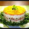 Cлоеный салат с куриной печенью