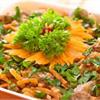 Как приготовить теплый салат из печени и корейской моркови 