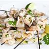 Шашлык из кальмаров с рисом