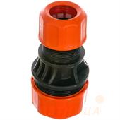 Муфта переходная, для шлангов 1/2" (12 мм) – 3/4" (19 мм), цанговое соединение, пластик, «Жук»