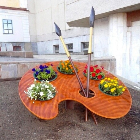 необычные цветники