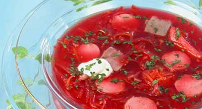 Фото борщ с уткой и сосисками
