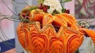 Фото ваза из тыквы