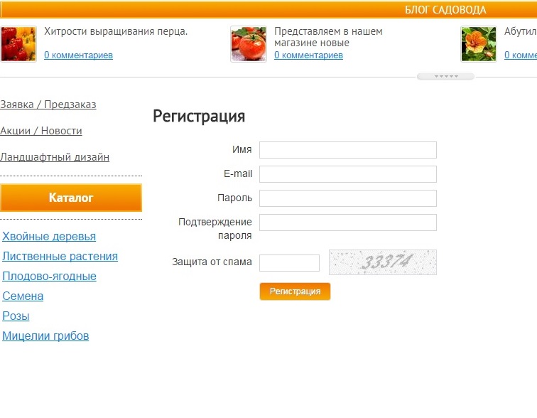 Форма регистрации