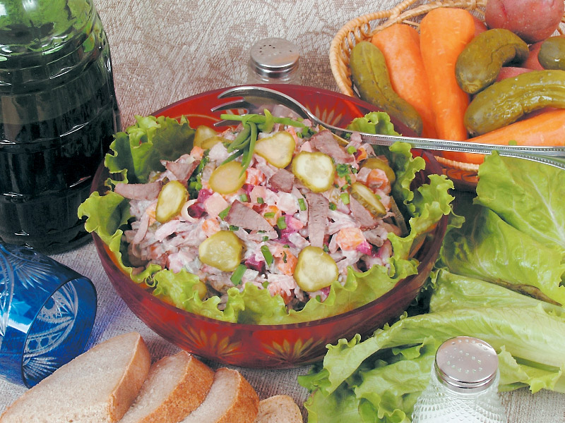 фото ВИНЕГРЕТ С МЯСОМ